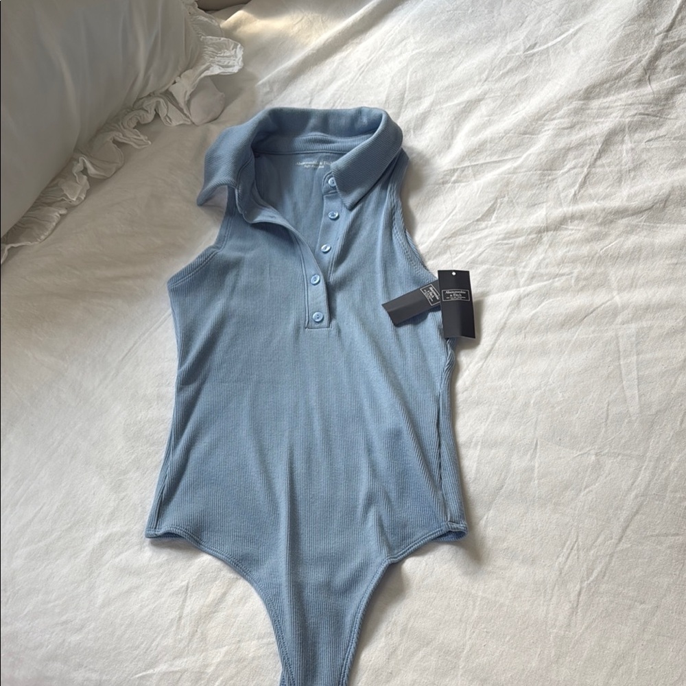 Blue Sleeveless One Piece bodysuit small